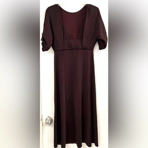 COS Deep Burgundy Backless Midi Dress
